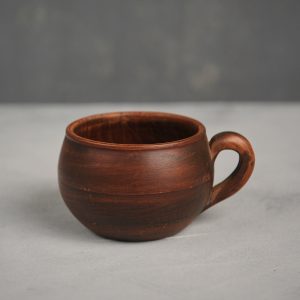 Handcrafted Ceramic Coffee Cup: Natural Clay Pottery Mug (13 oz)